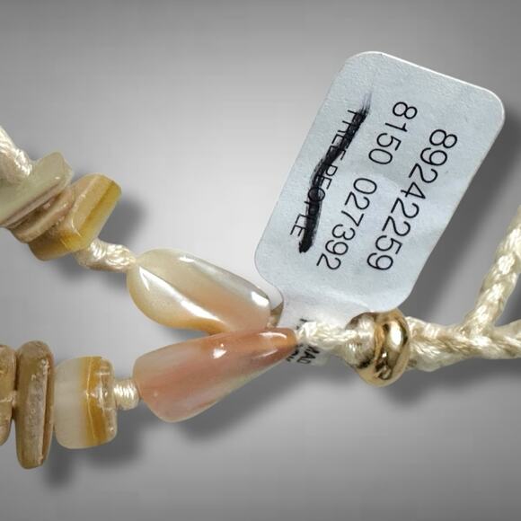 Free People Ariana Ost At The Market Necklace NWT Neutral Bohemian Beach Artisan - Picture 13 of 16